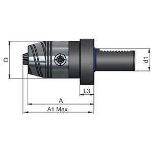 NC-poraistukka nestesuuttimet otsapinnassa VDI